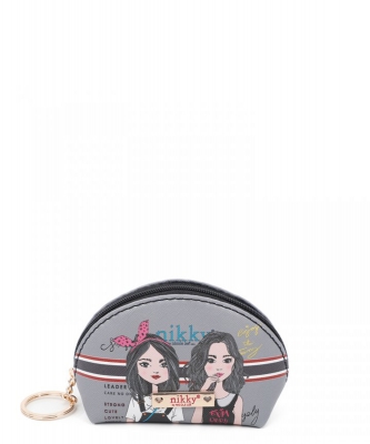 Nikky Half Moon Coin Purse Keychain NK21007 TWIN